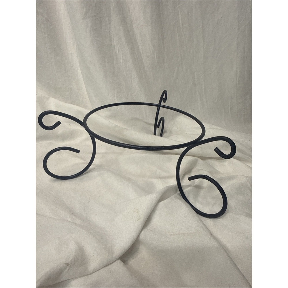 Versatile Short Stand Wrought Iron Planter Birdbath Gazing Ball 6.5" DM Pedestal
